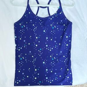 Fleo Purple Star Print Racerback Tank Top-full length NWOT